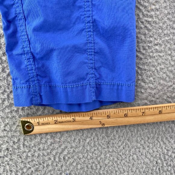 Chicos Pants Womens 1 US 8 Blue Crop Leg Stretch Utility Pockets Contrast Stitch - Picture 11 of 12